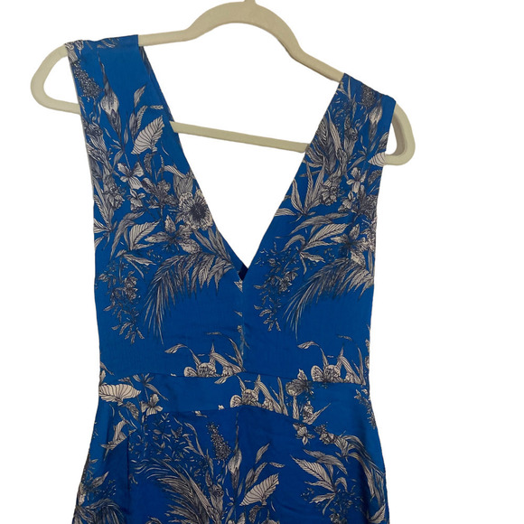 Alexis Cascara Dress Cutout Back Blue Chiffon V Neck Back Zipper S - Picture 7 of 12